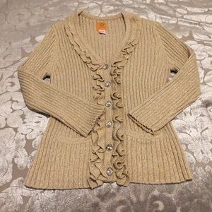 Ruby Rd. Gold Sparkling Cardigan LARGE